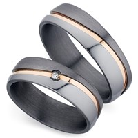 Bild von Ring Tantal-Silber rosé ohne Stein Gr. 54-70