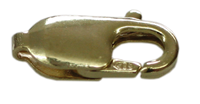 Bild von Edelstahl Karabiner flache Form 10 - 18mm Edelstahl oder PVD gold 