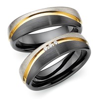 Bild von Partnerringe Titan-Keramik / 6mm