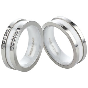 Bild von Partnerringe Edelstahl-Keramik 7mm - Abverkauf