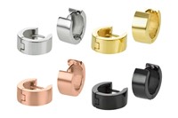Bild von Creolen Edelstahl glänzend oder matt verschiedene Größen von 2mm bis 6,5mm Breite