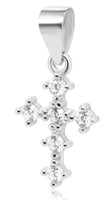 Bild von 925-/ Anhänger rhod. Kreuz mit Zirkonia