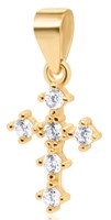Bild von 925-/ Anhänger rhod. Kreuz mit Zirkonia 