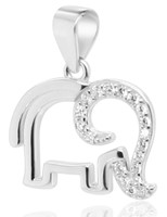 Bild von 925-/ Anhänger rhod. Elefant mit Zirkonia