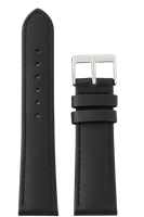 Bild von Kalbleder flach und genäht schwarz 12-24mm