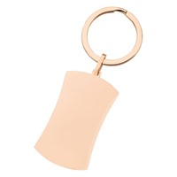 Bild von Edelstahl Schlüsselanhänger curved 29x50mm / 3 Farben - Abverkauf 