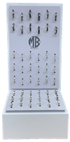 Bild von Ringdisplay "Turm" weiß für 96 Ringe 