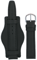 Bild von Büffelleder mit Unterlage gepolstert und genäht 18-20mm schwarz oder braun