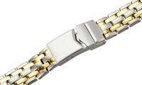 Bild von Metallband Edelstahl 14mm bicolour gold