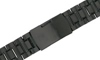 Bild von Metallband Edelstahl massiv 16mm 18mm 20mm 22mm 24mm Edelstahl oder PVD schwarz