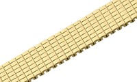 Bild von Zugband Edelstahl 14/12mm PVD gold mit Teleskopanstoß