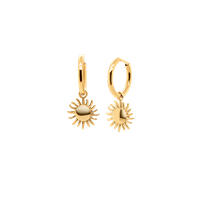 Zeige Details für Creolen Edelstahl Sonne Edelstahl oder PVD Gold Bild von Creolen Edelstahl Sonne Edelstahl oder PVD Gold