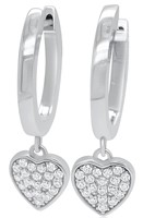 Bild von 925/- Creolen Herz mit Zirkonia 
