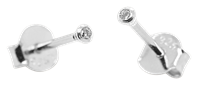 Bild von 925/- Ohrstecker rhod. mit Diamant 0,030 CT
