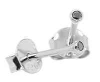 Bild von 925/- Ohrstecker rhod. mit Diamant 0,030 CT