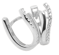 Bild von 925/- Creolen rhodiniert