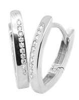 Bild von 925/- Creolen rhodiniert