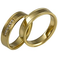 Bild von Partnerringe Edelstahl PVD Beschichtung in Gold / 5mm