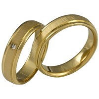 Bild von Partnerringe Edelstahl PVD Beschichtung in Gold / 5mm 