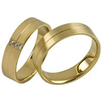 Bild von Partnerringe Edelstahl PVD Beschichtung in Gold / 5mm 
