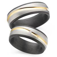 Bild von Partnerring Titan-Carbon / 7,0mm
