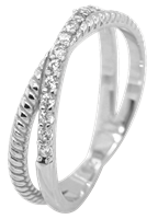 Bild von Damen Silberring 925/- rhod. Gr. 50-62 