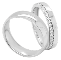 Bild von Ring Silber 925/- rhodiniert Gr. 54-70