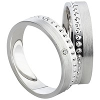 Zeige Details für Partnerring Silber 925/- rhodiniert / 5mm Bild von Partnerring Silber 925/- rhodiniert / 5mm