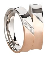 Bild von Partnerring Silber 925/- rhodiniert / 5mm