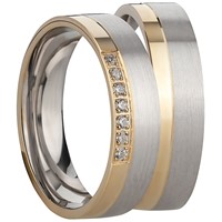 Bild von Partnerring Silber 925/- rhodiniert / 5mm 