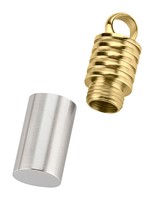 Bild von Edelstahl Anhänger SOS Kapsel mit Gewinde 