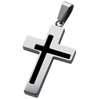 Bild von Edelstahl Anhänger Kreuz 37x25mm verschiedene Modelle 