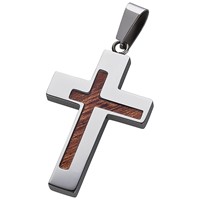 Bild von Edelstahl Anhänger Kreuz 37x25mm verschiedene Modelle 