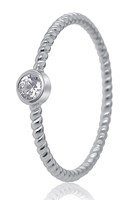 Bild von Damen Silberring 925/- rhod. Gr. 50-62