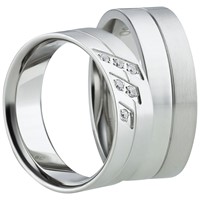 Bild von Partnerringe Edelstahl 7mm