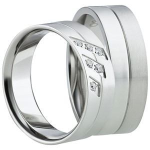 Bild von Partnerringe Edelstahl 7mm - Abverkauf 