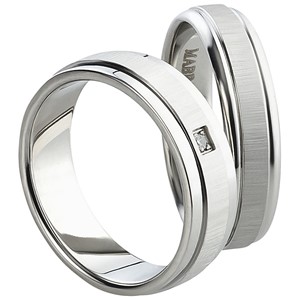 Bild von Partnerringe Edelstahl 6mm 