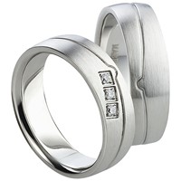 Bild von Partnerringe Edelstahl 6mm 