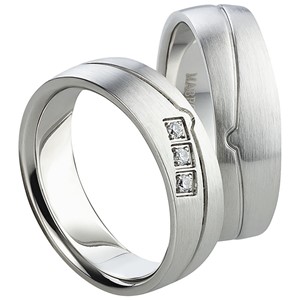 Bild von Partnerringe Edelstahl 6mm - Abverkauf 
