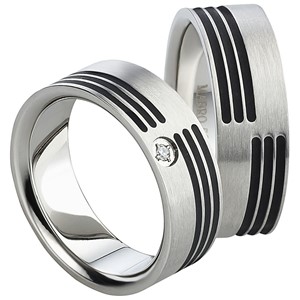 Bild von Partnerringe Edelstahl 7mm