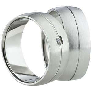 Bild von Partnerringe Edelstahl 8mm