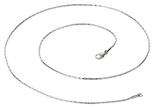 Bild von Koreankette Silber 925/- rhod. 1,0mm 38-60cm lang 