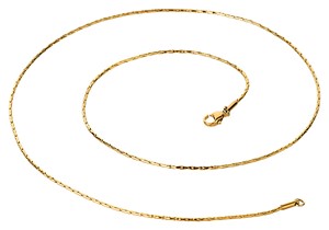 Bild von Koreankette Silber 925/- vergoldet 1,0mm 38-60cm lang 