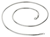 Bild von Schlangenkette Silber 925/- rhodiniert 36-80cm lang 1,0 oder 1,5mm stark