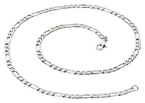 Bild von Figarokette Silber 925/-rhod. 38-60cm lang 2,1x1,1mm oder 3,8x1,2mm 