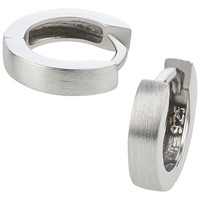 Bild von 925/- Creolen rhodiniert matt