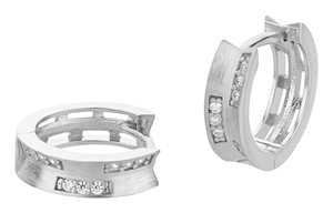 Bild von 925/- Creolen rhodiniert 