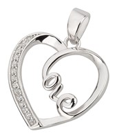 Bild von 925-/ Anhänger rhod. Herz