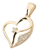 Bild von 925-/ Anhänger rhod. Herz 
