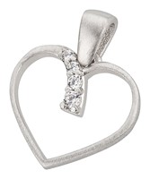 Bild von 925-/ Anhänger rhod. Herz